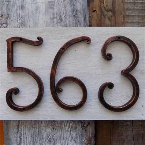 metal house numbers for hanging|traditional house numbers metal.